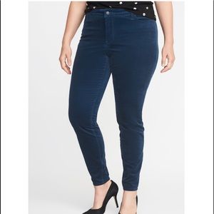 Rockstar Super Skinny Blue Velvet Pants